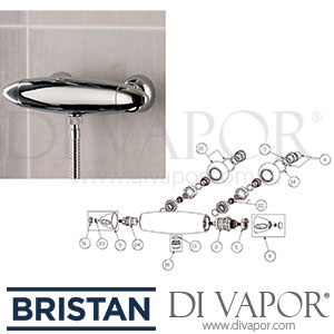 Bristan Cobalt Surface Mounted Bar Shower Valve Spare Parts - BR DV 143